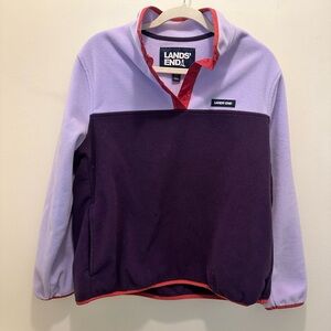 Lands End Fleece snap pullover